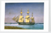 HMS 'Forte' at anchor, no.1018 by William Frederick Mitchell