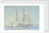 French Ship Marecual de Cashes [Mareschal de Cashes?] at Falmouth July 1914 by Henry Scott Tuke