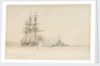 HMS 'Hercules' and 'Devastation' by Eduardo de Martino