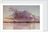 Study of a small sailing vessel at anchor at sunset by William Lionel Wyllie