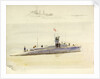 Submarine J.5 and rough sketch of another fighting vessel by William Lionel Wyllie