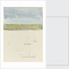 Three yachts at sea in the hazy distance with graphite sketches of yachts below by William Lionel Wyllie