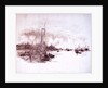 Port scene possibly London, with sailing barge and steam vessels by William Lionel Wyllie