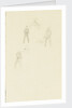 Three slight sketches of figures making flag signals by William Lionel Wyllie