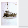 No 4 Lifting the 110 ton gun on board HMS 'Victoria' by William Lionel Wyllie