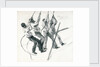 Sketch of four seamen pulling on ropes, loading coal? by William Lionel Wyllie