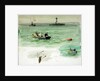 Sailors in a rowing boat retrieving an object from the sea by William Lionel Wyllie