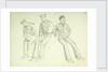 Sketch of three ratings relaxing, numbered (ix) by William Lionel Wyllie