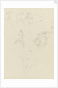 Slight studies of naval officers dress uniform, and a crowd by William Lionel Wyllie