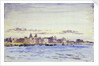 View of the Royal Naval College, Greenwich, at sunset, from Blackwall by William Lionel Wyllie