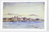 View of the Royal Naval College, Greenwich, at sunset, from Blackwall by William Lionel Wyllie