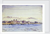 View of the Royal Naval College, Greenwich, at sunset, from Blackwall by William Lionel Wyllie