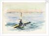 Study of an A-class submarine under way, possibly in Portsmouth Harbour by William Lionel Wyllie
