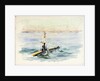 Study of an A-class submarine under way, possibly in Portsmouth Harbour by William Lionel Wyllie