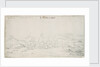 Ships and flutes sailing out from a fjord, probably Flekker, Norway by Willem van de Velde the Elder