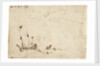 Two ships lying ahull in a heavy sea by Willem Van de Velde the Younger