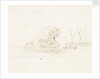 A rock with a galley near it by Willem van de Velde the Elder