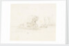A rock with a galley near it by Willem van de Velde the Elder