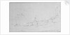 Beach scene at Deal. A pilot boat on shore drying sails by Edward William Cooke
