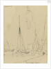 Grand Quai, Havre with a sketch of a uniformed figure by Edward William Cooke