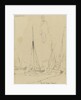 Grand Quai, Havre with a sketch of a uniformed figure by Edward William Cooke