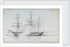 'Immortalite' Gibraltar, 4 April 1861 by Edward William Cooke