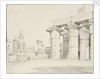 The colonnade of the Temple of Luxor, Egypt, with the Mosque of Abu'l Haggag by Edward William Cooke