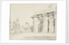 The colonnade of the Temple of Luxor, Egypt, with the Mosque of Abu'l Haggag by Edward William Cooke