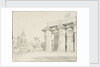 The colonnade of the Temple of Luxor, Egypt, with the Mosque of Abu'l Haggag by Edward William Cooke