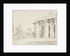 The colonnade of the Temple of Luxor, Egypt, with the Mosque of Abu'l Haggag by Edward William Cooke