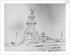 Lowestoft lighthouse, a detailed study, with a beach yawl and other craft, and a pile of ballast pigs in the foreground by Edward William Cooke