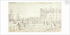 The 'Duchess of Atholl' being built at Blackwall with figures looking around the yard and shipping on the Thames by Henry Moses