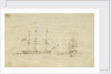 Captain Hood in the Juno goes into Toulon inner harbour, engages enemy and escapes by Nicholas Pocock