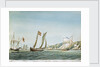 Sketch of various sorts of vessels in the Adriatic, including a zebeck [xebec], trabacolo [trabaccolo], a French courier and a gunboat settee by William Innes Pocock