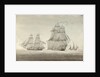 HMS 'Menelaus' and 'Eclair' with a settee by William Innes Pocock