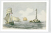 A Dutch Galliot, a Spanish felucca, a French Chasse-maree off the Eddystone lighthouse by Henry Studdy