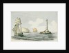 A Dutch Galliot, a Spanish felucca, a French Chasse-maree off the Eddystone lighthouse by Henry Studdy