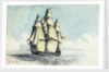 A brig of war on the starboard tack off the Lizard by Henry Studdy