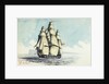 A brig of war on the starboard tack off the Lizard by Henry Studdy
