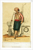 A moor from Algiers smoking a pipe with a view out to sea behind by Puvis Lasvalle