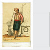 A moor from Algiers smoking a pipe with a view out to sea behind by Puvis Lasvalle