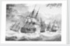 Five men-of-war in a breeze by D. Tandy