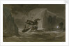 The Erebus passing through the chain of bergs, 13 March 1842 by J.E. Davis