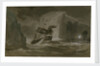 The Erebus passing through the chain of bergs, 13 March 1842 by J.E. Davis