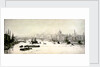 Below London Bridge, Hay's Wharf and the Monument by William Lionel Wyllie