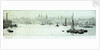 The Pool with barge and small boat, inscribed trial proof by William Lionel Wyllie