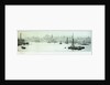 The Pool with barge and small boat, inscribed trial proof by William Lionel Wyllie