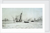 Barges and other craft on the River Thames? by William Lionel Wyllie