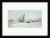 Barges and other craft on the River Thames? by William Lionel Wyllie