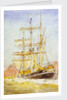 'Discovery' bending sails by William Lionel Wyllie
